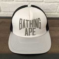 BAPE スター ポロシャツ Mサイズ グレー × ダークレッド a bathing ape