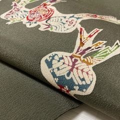 名古屋帯 型染め 菊の染め 九寸 着物 X-4607 - メルカリ