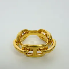 【中古】Hermes エルメス シェーヌダンクル スカーフリング メッキ ゴールド ヴィンテージ レディース HIBUOCHI VINTAGE hboc260702a05のサムネイル