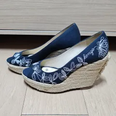 KENZO ケンゾー オープントゥ エスパドリュー ウエッジヒール レディース パンプス 235のサムネイル