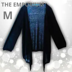 THE EMPORIUM　ジエンポリアム　羽織り　裾結び　カーディガン　ネイビー　Ｍ　ワールド　シンプル　無地　薄手　冷房対策のサムネイル