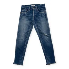 MOUSSY マウジー ダメージ加工 テーパード スキニー デニムパンツ ジーンズ サイズ 24 /ライトブルー系 ストレッチ 日本製 パロックのサムネイル