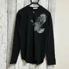JOURNAL STANDARD  J.S HOMESTEAD  ジャーナルスタンダード ホームステッド Tシャツ 長袖 ヘンリー ネック  ブラック コンチョボタン 42 希少のサムネイル