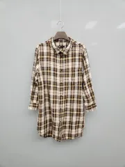 マージュ チェックパターン ロング丈 シャツのサムネイル