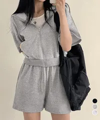 スウェットセットアップレディース半袖夏服のサムネイル