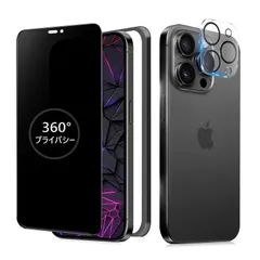 MINIKA 360度 覗き見防止フィルム iPhone 15 Pro ガラスフィルム 覗き見防止 360 アイフォン15プロ フィルム 360° 全方向 覗き見 いPhone15 Pro 保護フィルム 覗き見防止フィルター iPhone 15Pro 用 強化のサムネイル