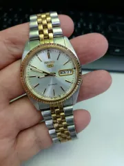 SEIKO 5 オートマチック 時計 銀/金色のサムネイル