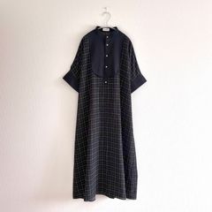 THE RERACS ザ・リラクス 半袖 ロングワンピース マキシ ブラック 黒