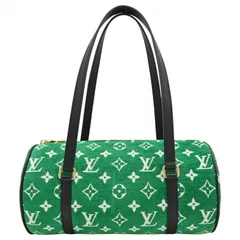 【中古】ルイヴィトン モノグラム ジャカードベルベット パピヨン26 ハンドバッグ グリーン Nランク lv57247vvのサムネイル