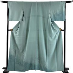 美品 お茶事に最適 極上一越地 色無地（正絹）仕立上り＜M1094 
