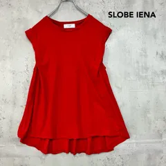 SLOBE IENA スローブイエナ タックノースリーブプルオーバー レッド トップス カットソー Tシャツ フレンチスリーブ チュニック ベイクルーズ フレア Aライン 無地 コットン100% 24-070-912-6020-2-0 ★ ■◆のサムネイル