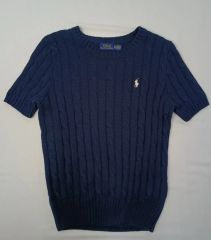 Polo Ralph Lauren ケーブルニット 半袖 ネイビー S - メルカリ
