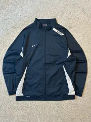 L NIKE トゥー 90 Y2K バイカラー ウィンドブレーカー ジャケット ネイビーのサムネイル