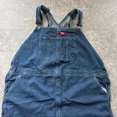 【W50】 ディッキーズ デニム オーバーオール 50×32 Dickies サロペット ジーンズ メキシコ製 ワークパンツ 超ビッグサイズ ゆるだぼ 古着のサムネイル