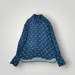 メゾンキツネ　MAISON KITSUNE　BOXY SHIRT WITH CONCEALED PLACKET IN FLORAL PRINTE　総柄　花柄　長袖シャツ　レーヨン　サラサラのサムネイル
