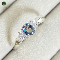 34-28】サファイア ダイヤモンド ペンダントトップS0.434ct D0.09ct 