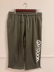 (^w^)b  アウトドアプロダクツ クロップドパンツ メッシュ 7分丈 LL ウエスト94-104 カーキ オリーブ グリーン ジャージ イージー ハーフパンツ スポーツ トレーニング ルームウェア 大きいサイズ 品番C4130E OM13347MRのサムネイル