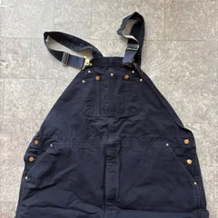 【USA製】 W52 カーハート carhartt ダック オーバーオール R02 DNY キルティング ダブルニー サロペット ワークパンツ ダークネイビー 超ビッグサイズ 古着のサムネイル