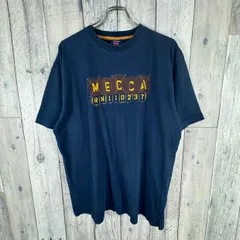 OLD MECCA mecca 90s メッカ ネイビー 紺 両面プリント 半袖 Tシャツ TEE メンズ XL サイズのサムネイル