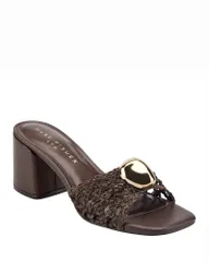 マーク・フィッシャー レディース シューズ サンダル Marc Fisher LTD Womens Farrel Slide Sandals Dark Brown ブラウンのサムネイル