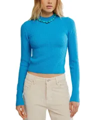 フリーピープル レディース アウター ニット・セーター クルーネック Free Peopleven After Crewneck Sweater Swedish Blue ブルーのサムネイル