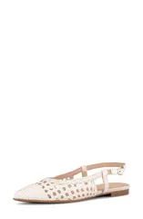 ガボール レディース シューズ パンプス Gabor Pointed Toe Slingback Flat Cremeのサムネイル