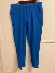 (^w^)b  【美品】プーマ ゴルフ パンツ L メンズ ブルー 青 ストレッチ ドライセル PUMA GOLF 4WAY ロングパンツ スラックス 吸汗速乾 スポーツウェア センタープレス 美シルエット カジュアル ゴルフウェア OM13352MRのサムネイル