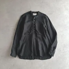 美品 / SOUTIENCOL スティアンコル / CANCLINI リネン プルオーバー バンドカラー シャツ / レディース 00 / ブラック / 日本製 / ブラウス 麻100% / トップスのサムネイル