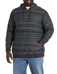 オニール メンズ アウター パーカー・スウェットール ONeill Big Tall Bavaro Striped Pullover Hoodie Black ブラックのサムネイル