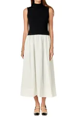 イングリッシュファクトリー レディース トップス ワンピース ミディ ノースリーブ カラーブロック English Factory Mixed Media Colorblock Sleevelessのサムネイル