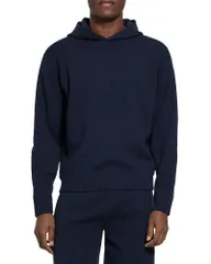 セオリー メンズ アウター パーカー・スウェット Theory Relaxed Hoodie Light Bilen Dark Eclipseのサムネイル