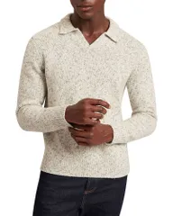 テッドベーカー メンズ アウター ニット・セーター ポロシャツ Ted Baker Berreto Relaxed Openeck Twisted Sweater Polo Light Grey グレのサムネイル