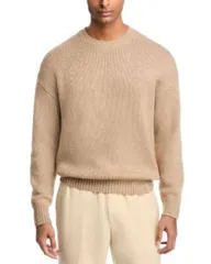 ボス メンズ アウター ニット・セーター クルーネック BOSS Hunter Crewneck Sweater Open Beige ベージュのサムネイル
