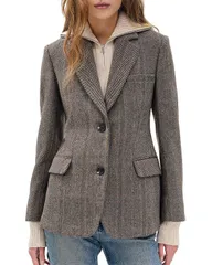 ラグアンドボーン レディース アウター ジャケット・ブルゾン ブレザー rag bone Frank Mixed Media Blazer Brown Multi ブラウンのサムネイル