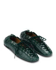 ガニー レディース シューズ スリッポン・ローファー レース GANNI Womens Lace Up Loafers Pineneedleのサムネイル