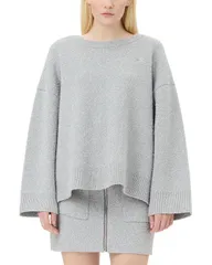 ガニー レディース アウター ニット・セーター GANNI Sparkle Sweater Silver シルバーのサムネイル
