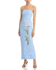 ミリー レディース トップス ワンピース 刺繍 レース MILLY Dolores Lacembroideredress Light Blue ブルーのサムネイル