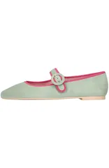 プリティ・バレリーナ レディース シューズ パンプスエード Pretty Ballerinasquare Toe Suede Mary Jane Green グリーンのサムネイル