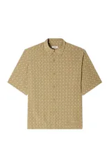 サンドロ メンズ トップス シャツ プリント SANDRO Link print loosefit shirt Brown ブラウンのサムネイル