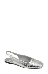 ダナ キャラン ニューヨーク レディース シューズ パンプス DKNY Darrow Slingback Flat Silver シルバーのサムネイル