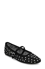 ミアリミテッドエディション レディース シューズ パンプス MIA Limitedition Kerra Rhinestone Stud Ballet Flat Black ブラックのサムネイル