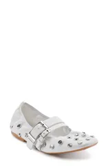 ダナ キャラン ニューヨーク レディース シューズ パンプス DKNY Davey Stud Ballet Flat White ホワイトのサムネイル