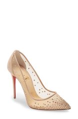 クリスチャン・ルブタン レディース シューズ パンプス ミニ Christian Louboutin Mini Glitter Folliestrass Pump Light Silk