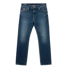 (90) JILL STUART ジルスチュアート バックル バンディング ワイド インディゴ デニム パンツのサムネイル