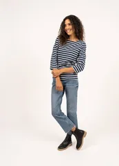 セイントジェームス レディース トップス シャツ Saint James GALATHEE II Sleeve Breton Striped Top NavyEcru エクリュのサムネイル