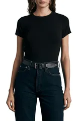 ラグアンドボーン レディース トップス Tシャツ rag bone Luca Baby TShirt Black ブラックのサムネイル