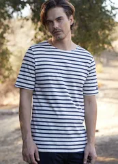 セイントジェームス レディース トップス シャツ Saint James LEVANT MODERN Breton Stripe Short Sleeve Shirt EcruNavy エクリュのサムネイル