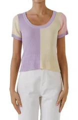 イングリッシュファクトリー レディース アウター パーカー・スウェット セーター カラーブロック English Factory Colorblock Sweater Top Multi マルチカラーのサムネイル