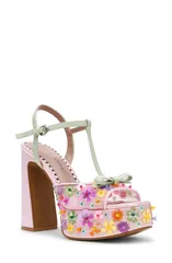 ベッツィジョンソン レディース シューズ ヒール プラットフォーム サンダル Betsey Johnson Melodie Platform Sandal Pink Multi ピンクのサムネイル