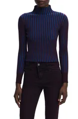 デジグアル レディース アウター パーカー・スウェット セーター Desigual Fitted Rib Sweater Purple Blue ブルーのサムネイル